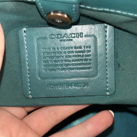 Coach f48734 Avenue Green Leather Carryall Satchel Tote Shoulder Handbag - Picture 11 of 15